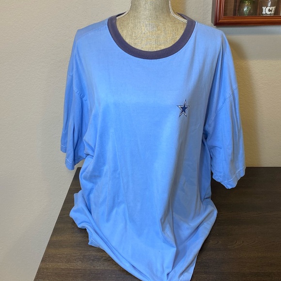 Vintage Y2K Dallas Cowboys Blue and Navy T Shirt with Star - Picture 1 of 10